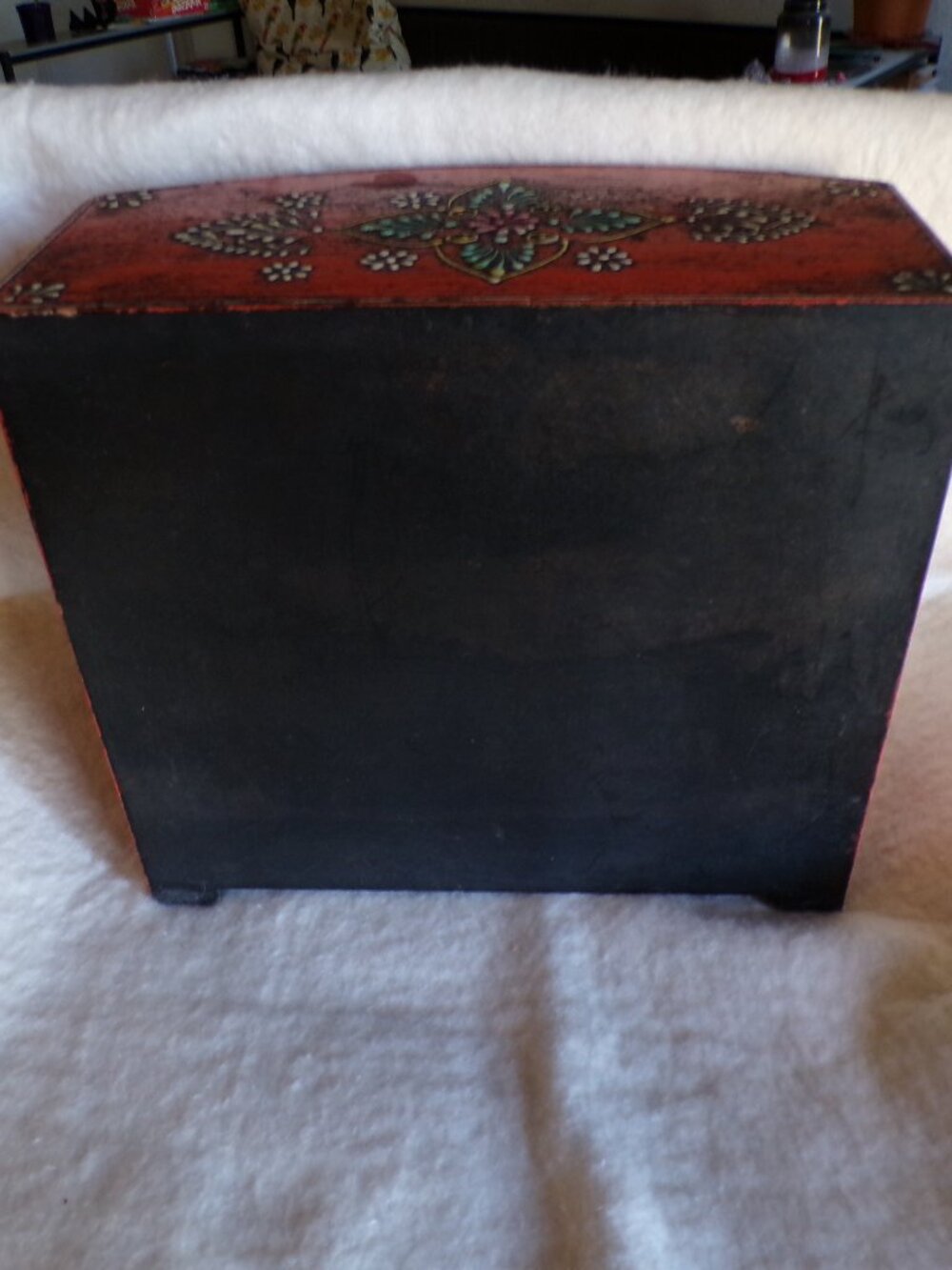 So Beautiful 3 Drawer Wooden Decorative Hand Painted Jewelry Box Curio Chest - Picture 13 of 13